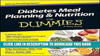 New Book Diabetes Meal Planning and Nutrition For Dummies