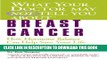 New Book What Your Doctor May Not Tell You About(TM): Breast Cancer: How Hormone Balance Can Help