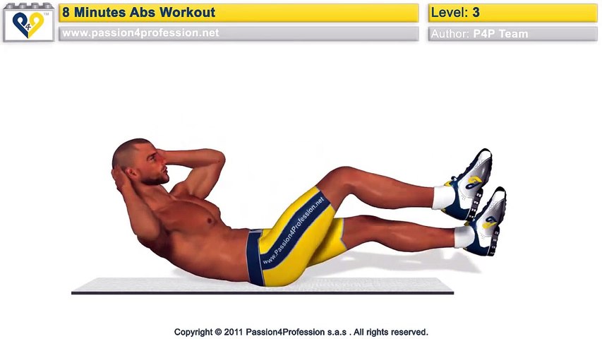 8 Min Abs Workout Level 3 No Music Video Dailymotion