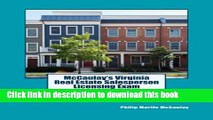 Read McCaulay s Virginia Real Estate Salesperson Licensing Exam Sample Exams and Study Guide for