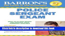 Read Barron s Police Sergeant Examination (Barron s How to Prepare for the Police Sergeant