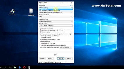 Instalar imagen de Sistema operativo a través de USB con Rufus