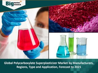 Global Polycarboxylate Superplasticizer Market by Research, Manufacturers &  Forecast to 2021
