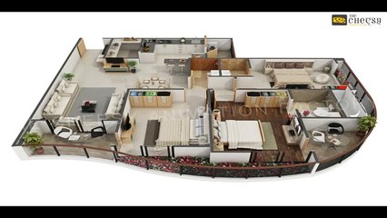 3D Bungalows Floor Plan