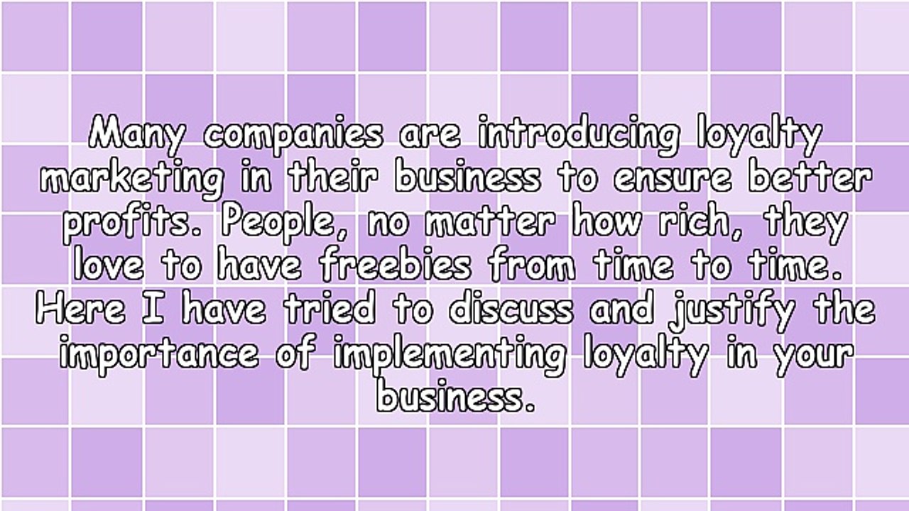 Begin A Customer Loyalty Program Today