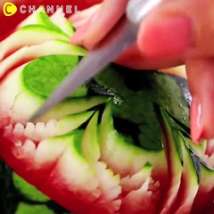 Watermelon carving art