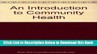 [Best] Introduction to Community Health Free Books