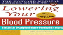 [Download] Harvard Medical School Guide to Lowering Your Blood Pressure (Harvard Medical School