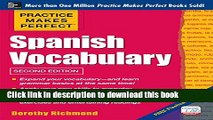 Read Practice Makes Perfect: Spanish Vocabulary, 2nd Edition: With 240 Exercises   Free Flashcard
