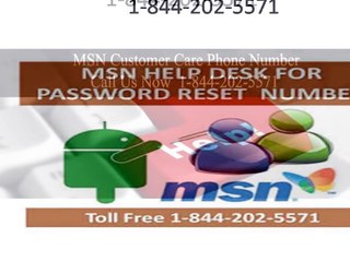 MSN Customer Services Number For Instant Solution
