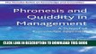 [PDF] Phronesis and Quiddity in Management: A School of Knowledge Approach (The Nonaka Series on