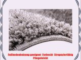 Lalee 347254859 Hochwertiger moderner Hochflor Shaggy Teppich mit Lurex Garn 80 x 300 cm silber