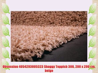 Obsession 4054293005323 Shaggy Teppich 300 200 x 290 cm beige