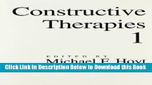 [Reads] Constructive Therapies: Volume 1 Free Books