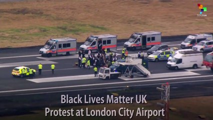 Black Lives Matter UK Protest at London City Airport