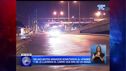 Lo maniataron, lo abandonaron en la vía perimetral y se le llevaron el carro de un amigo