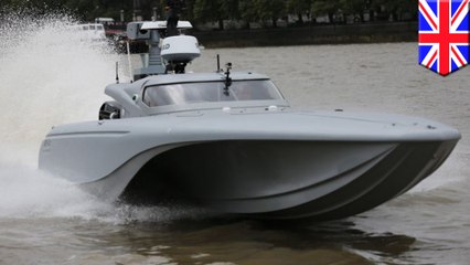 British navy tests robot spy speedboat drone