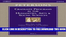 New Book Grad Guides Book 2:  Humanities/Arts/Soc Scis 2006 (Peterson s Graduate and Professional