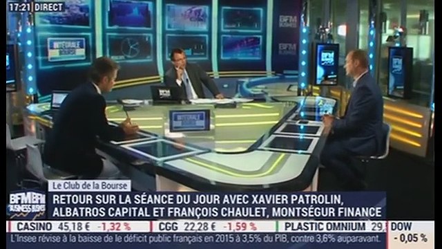 Le Club de la Bourse: Xavier Patrolin, François Chaulet et Frédéric Rozier - 06/09