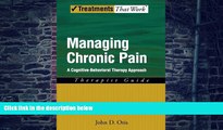 Big Deals  Managing Chronic Pain: A Cognitive-Behavioral Therapy Approach Therapist Guide