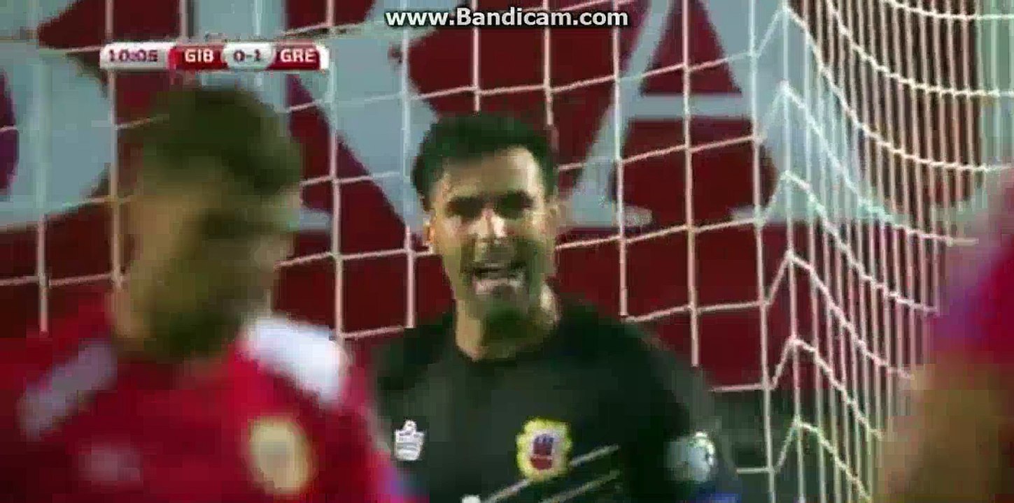 Kostas Mitroglou Goal HD - Gibraltar 0-1 Greece - 06-09-2016