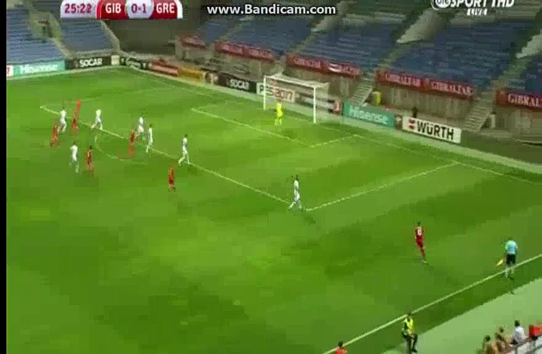Liam Walker Goal - Girbraltar 1-1 Greece World Cup European Qualifiers 06.09.2016