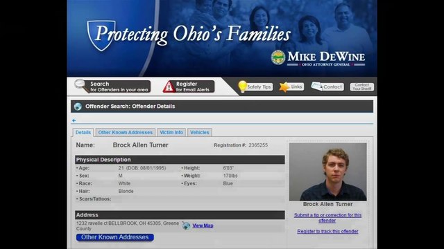 Ex-Stanford swimmer Brock Turner registers as sex offender