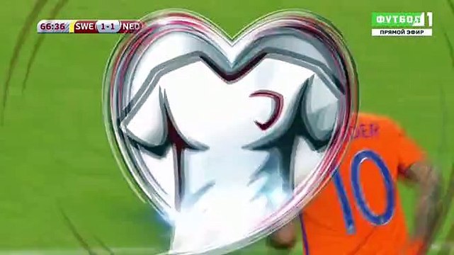 1-1 Wesley Sneijder Goal HD - Sweden 1-1 Netherlands 06.09.2016 HD