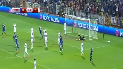 Haris Medunjanin Goal- Bosnia Herzegovina vs Estonia 3-0 (World Cup 2018 Qualifiers) 6/9/2016 HD