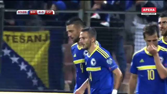 4-0 Vedad Ibišević Goal FIFA WC Qualification UEFA Group H - 06.09.2016 Bosnia-Herzegovina 4-0 Estonia
