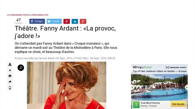 Réfugiés, attentats, politique : Fanny Ardant a perdu le sourire