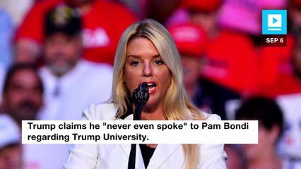 Trump denies speaking with Pam Bondi over investigation into defunct university