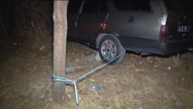 Freni Boşalan Otomobil, Ağaca İple Bağlanarak Kurtarıldı