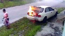 Esto fue lo que pasó cuando una mujer intentó incendiar el carro de su ex