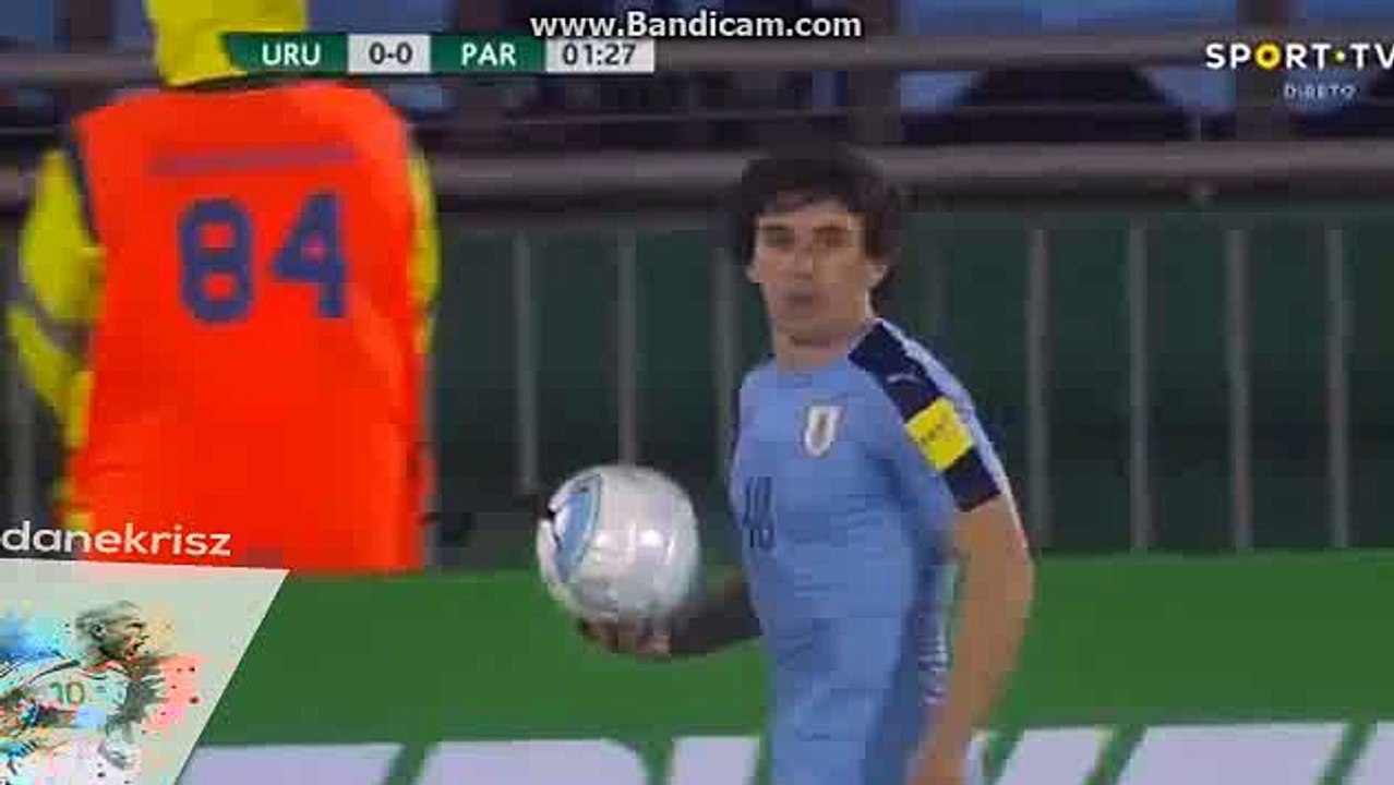 Uruguay 1st Big Chance - Uruguay vs Paraguay - World Cup Qualification - 06/09/2016