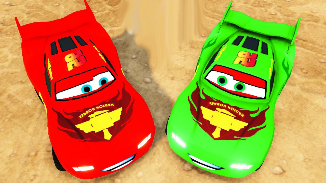 McQueen Cars Colors + Spiderman w- Hulk ! Incy Wincy Spider Nursery Rhyme Song Kids video