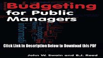 [Read] Budgeting for Public Managers Popular Online