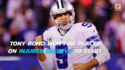 Cowboys will keep Tony Romo on active roster in hopes of early return