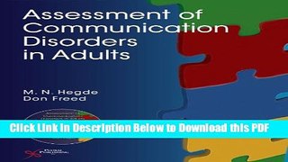 [Read] Assessment of Communication Disorders in Adults Free Books