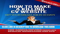 [Read PDF] How to make a Killing Curriculum Vitae Website - Personal CV Website Portfolio