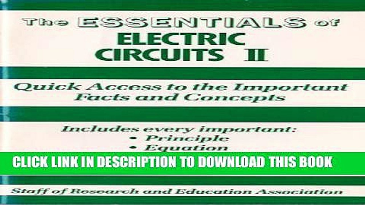[Read PDF] Essentials of Electric Circuits II (Essential Series) Ebook Online