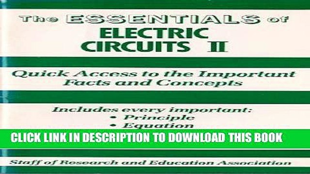 [Read PDF] Essentials of Electric Circuits II (Essential Series) Ebook Online