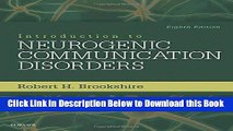 [Best] Introduction to Neurogenic Communication Disorders, 8e Free Books
