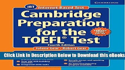 [Reads] Cambridge Preparation for the TOEFL Test Book with Online Practice Tests and Audio CDs (8)