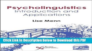 [PDF] Psycholinguistics: Introduction and Applications Free Books