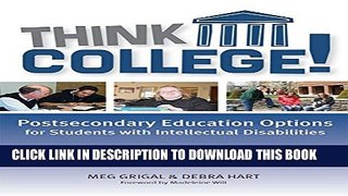 [PDF] Think College!: Postsecondary Education Options for Students with Intellectual Disabilities