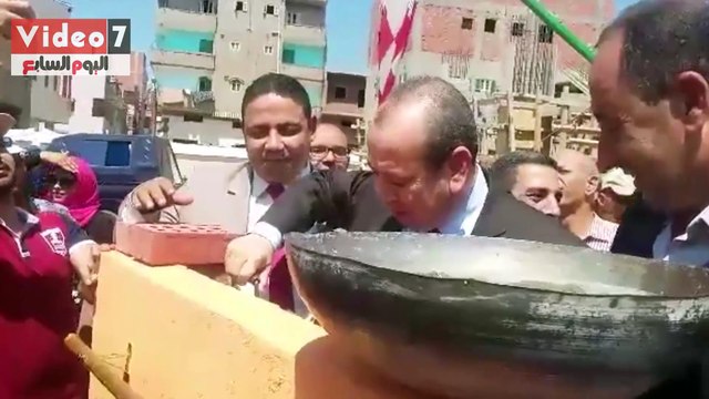 وضع حجر أساس مدرستى البرقى الابتدائية والسوالم الإعدادية بدمياط