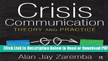 [Get] Crisis Communication: Theory and Practice Popular Online