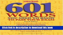 Download 601 Words You Need to Know to Pass Your Exam (Barron s 601 Words You Need to Know to Pass