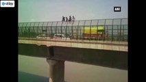 Watch Shoking Video- Teenagers Jump Off Bridge Into Yamuna